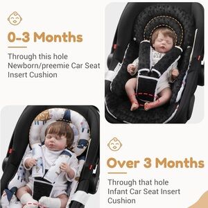 Amazon Infant Car Seat Insert Cushion - floral and pink (reversible), never used